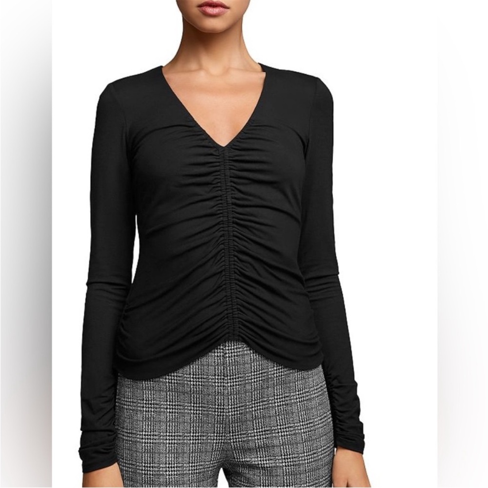 ◾️Bailey 44 Kelby Black Long Sleeve Ruched Top